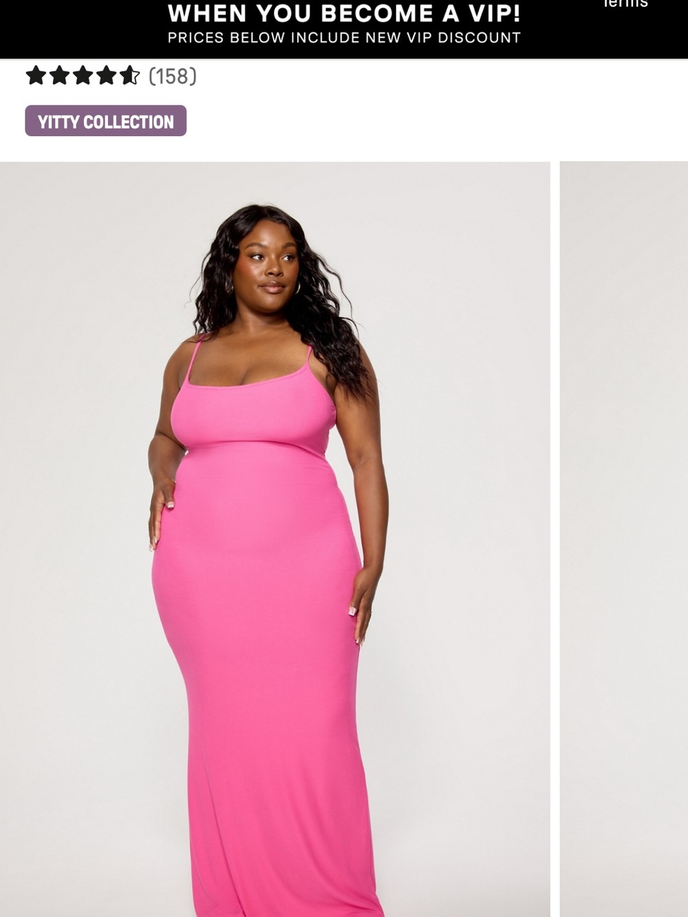 Fabletics yitty soft maxi rib dress hot pink size 4x